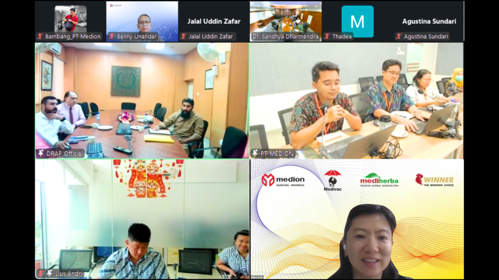 GMP Inspection secara Virtual dari Drug Regulatory Authority of Pakistan (DRAP) ke PT Medion Farma Jaya 3 Closing Statement dari Medion