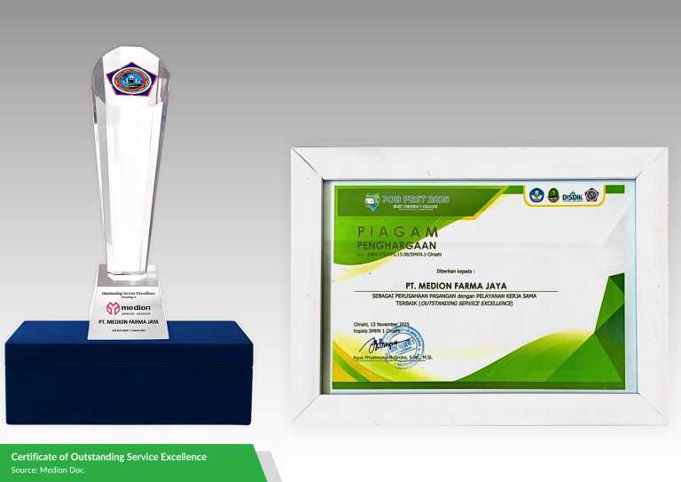 Certificate of Outstanding Service Excellence